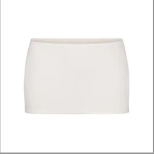 skims white mini skirt silk NWT